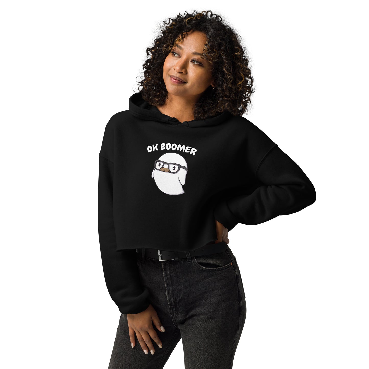 Ok Boomer - Cropped Hoodie