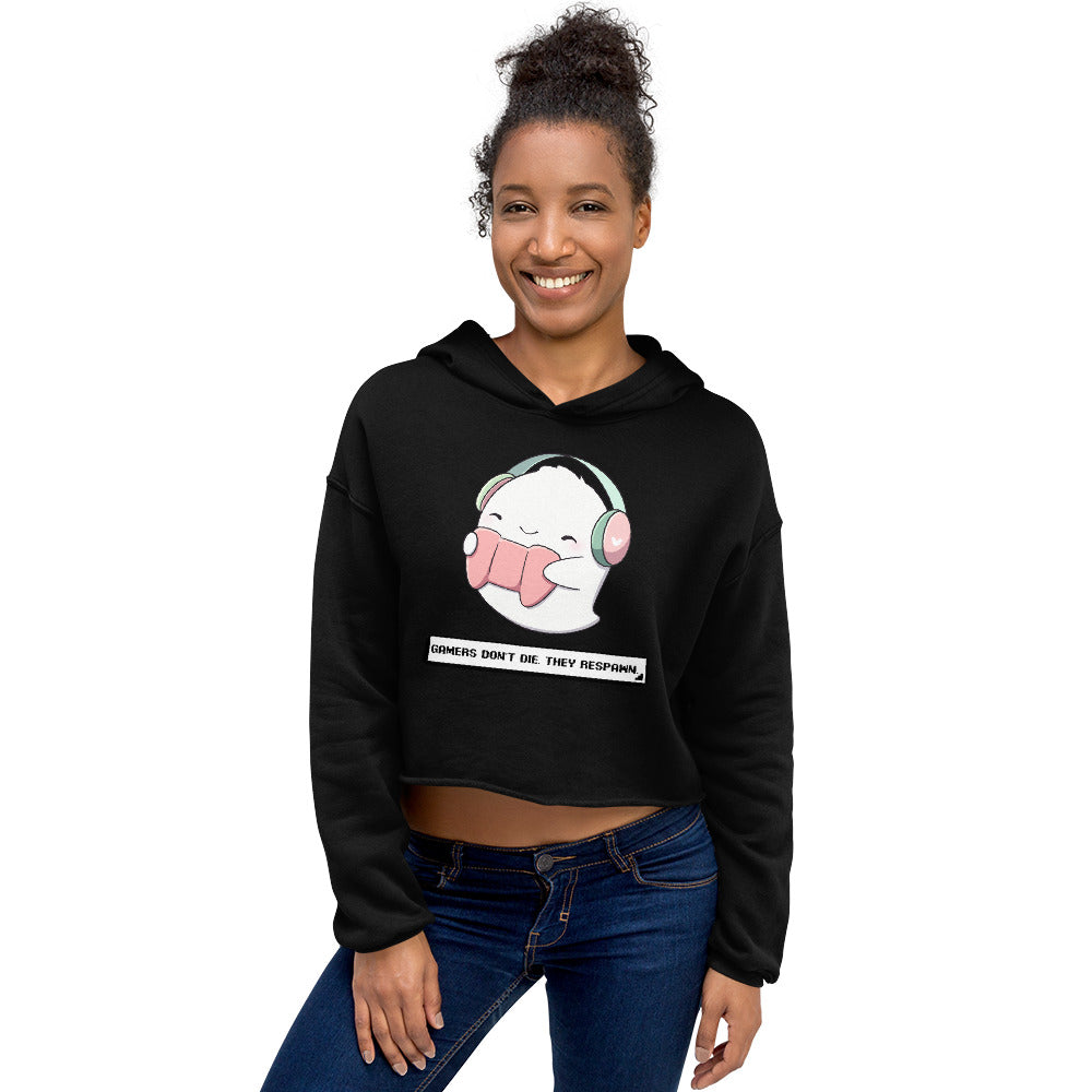 Crop Hoodie - Gamers Don't Die They Respawn