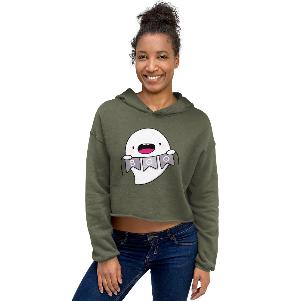 Boo - Cropped Hoodie