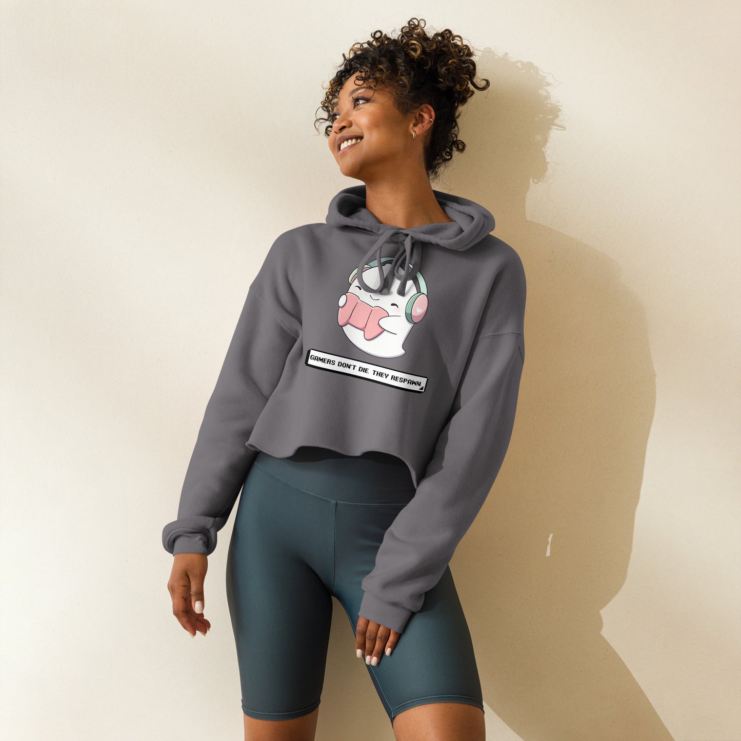 Crop Hoodie - Gamers Don't Die They Respawn