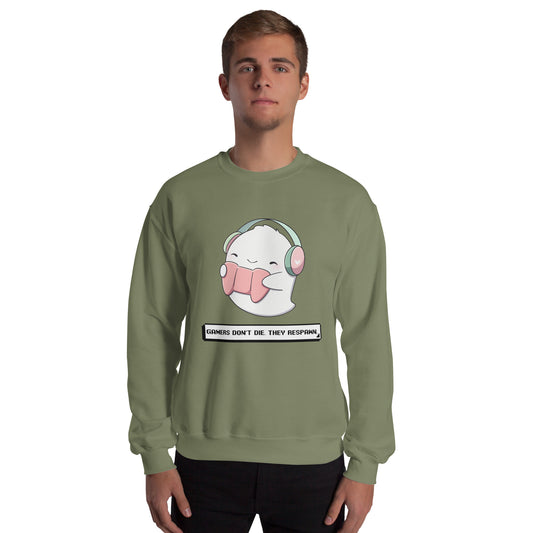 Unisex Sweatshirt - Gamers Don't Die They Respawn