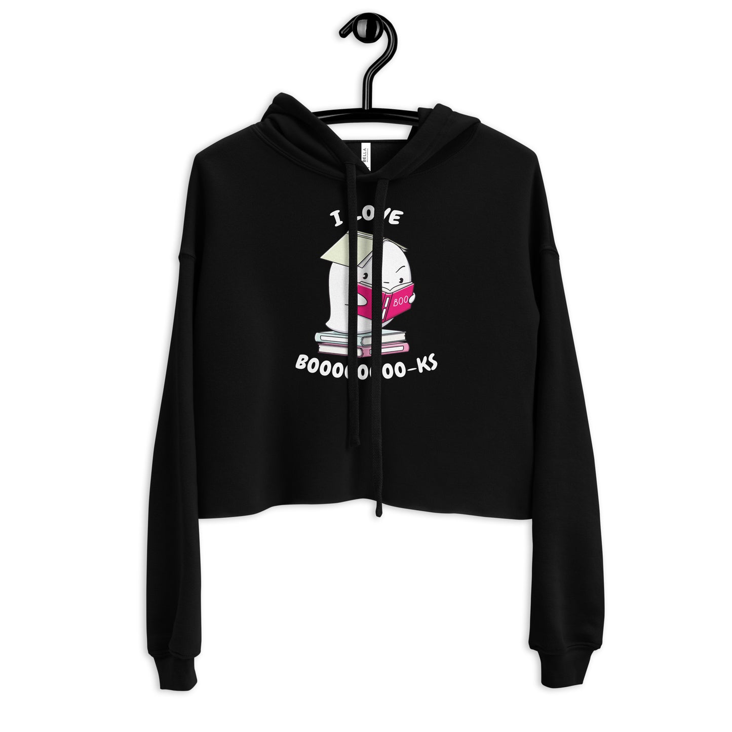 I love books - Cropped Hoodie