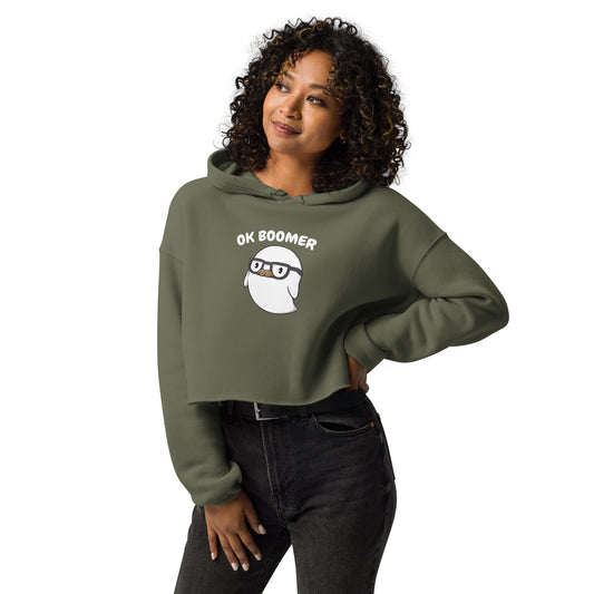 Ok Boomer - Cropped Hoodie